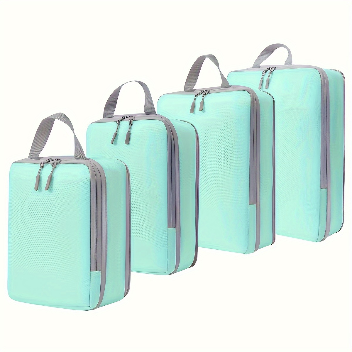 

4-piece Travel Packing Cube Set, Polyester Lightweight Luggage Organizers, Multi-sized Compressible Bags