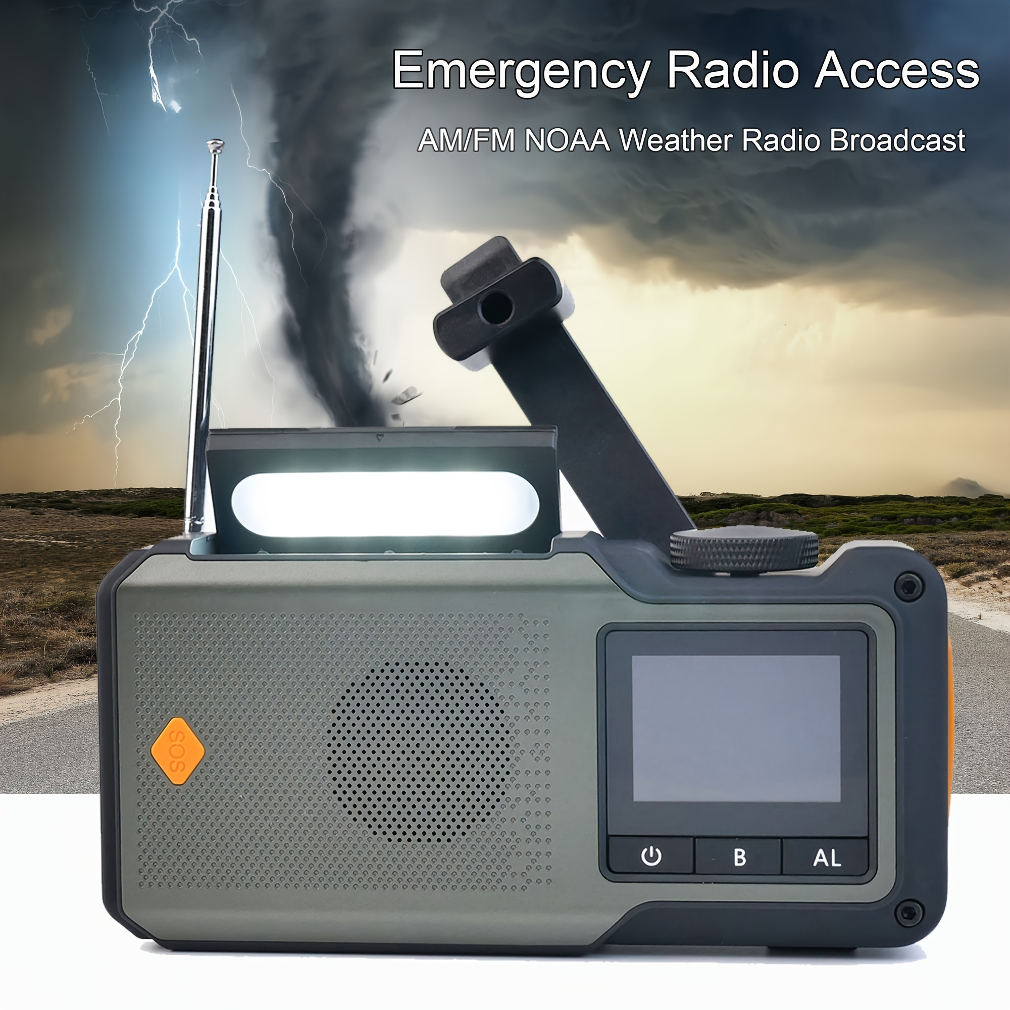 Stay Prepared Protected: Emergency Solar Crank Radio With - Temu