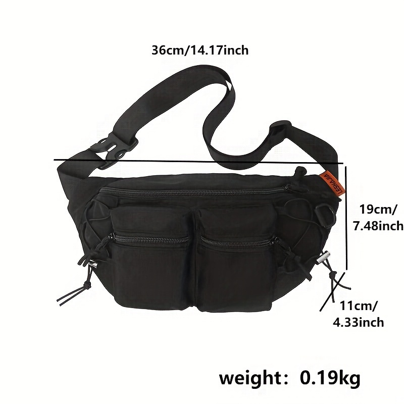 

1pc Men's New Crossbody Bag, Outdoor Cargo All-match Sports Chest Bag, Multi-functional Waist Bag