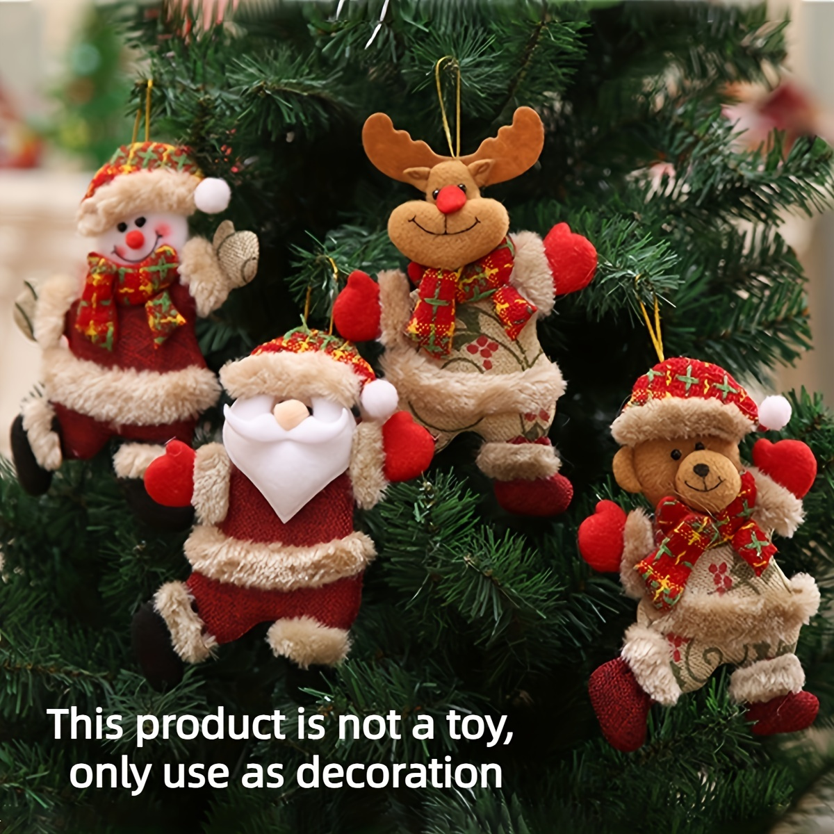 Christmas Miniature Ornaments, 100 Pieces Random Christmas Decoration  Figures Accessories Resin Miniature Small Figure for Mini Christmas  Decoration DIY Giveaways Gifts 