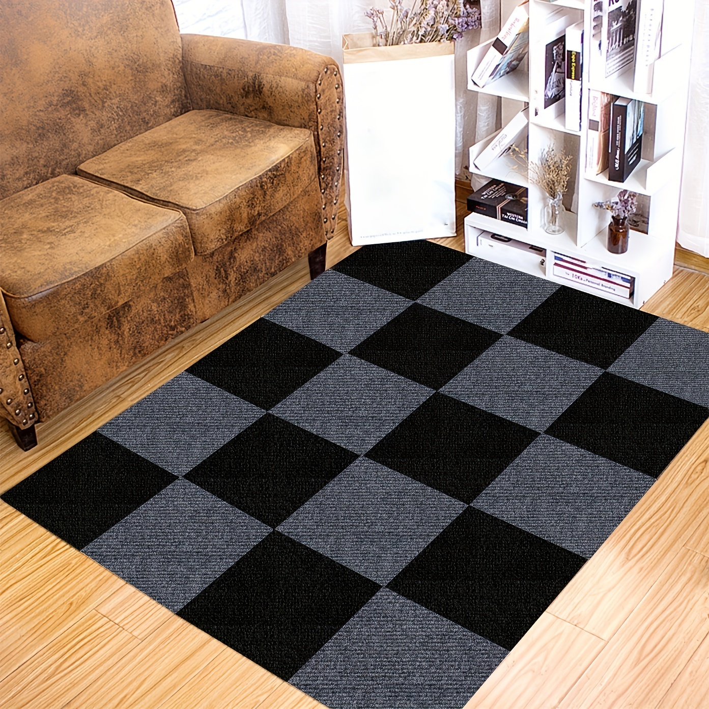 Garage Floor Mat Solid Color Carpet Lightweight And - Temu