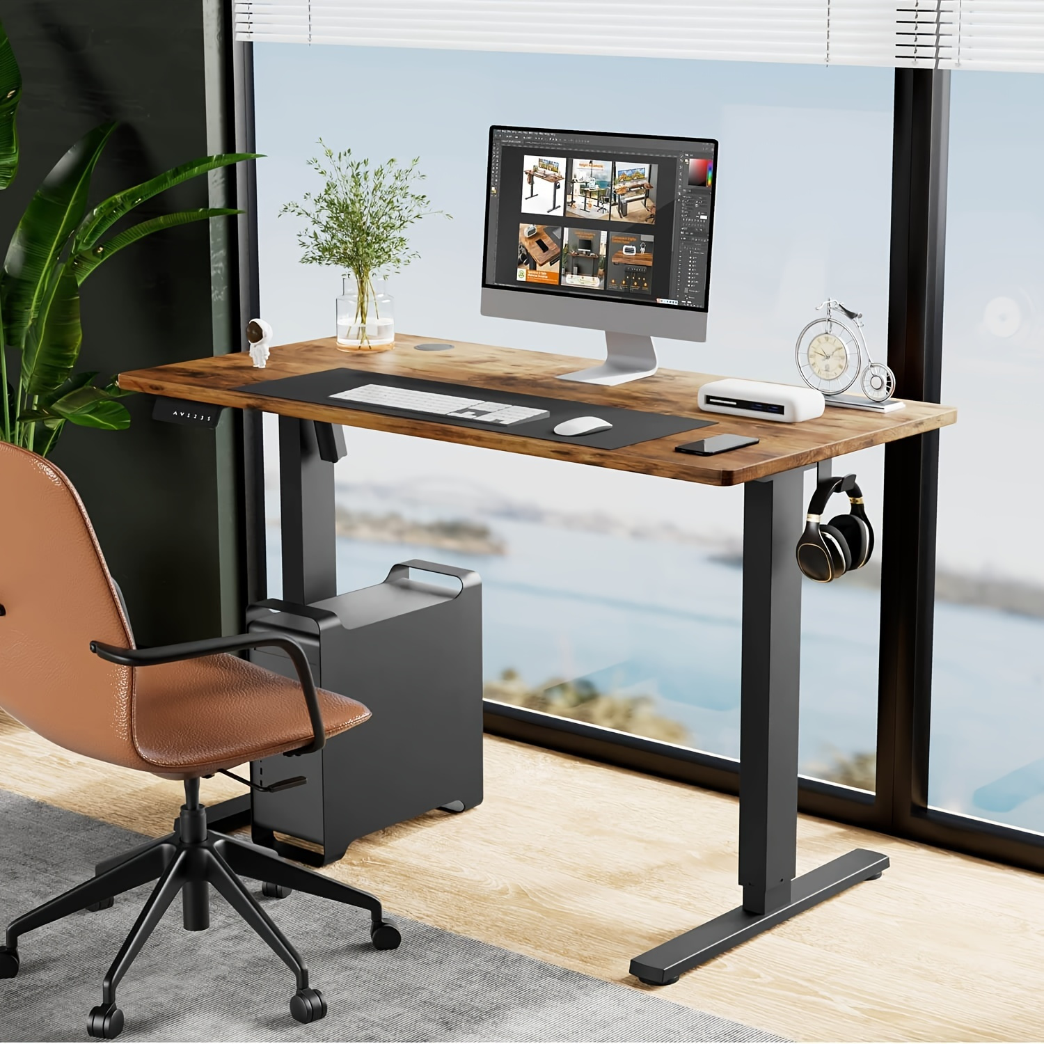 

40/48/55/63 Inches Standing Desk Adjustable Height Electric Up Desk, Gaming Desk Ergonomic Workstation For Home Office, Cafes, Catering, Event Holding,