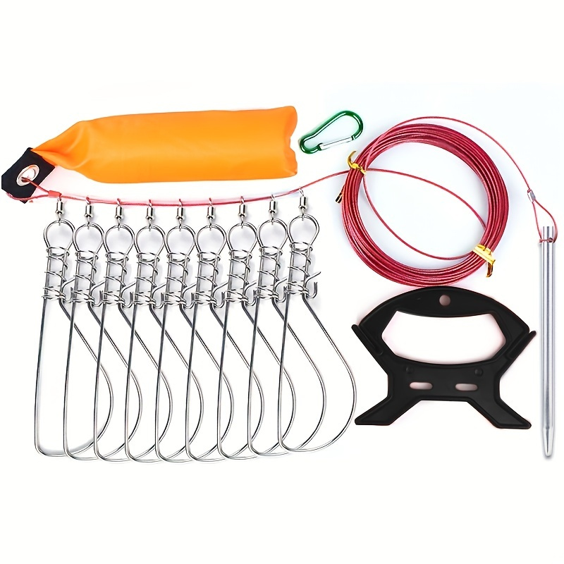 Portable Stainless Steel Lock Fish Buckle Steel Wire Large - Temu
