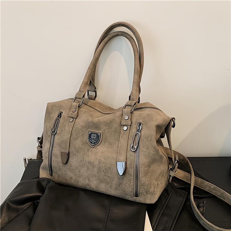 

Retro Tote Bag For Women, Large Capacity Shoulder Bag, Y2k Large Capacity Crossbody Bag