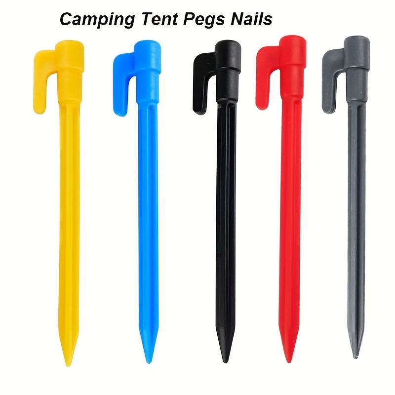 5pcs Durable Plastic Tent Stakes Heavy Duty Tent Pegs For Secure Grounding  During Outdoor Camping, Shop On Temu And start Saving