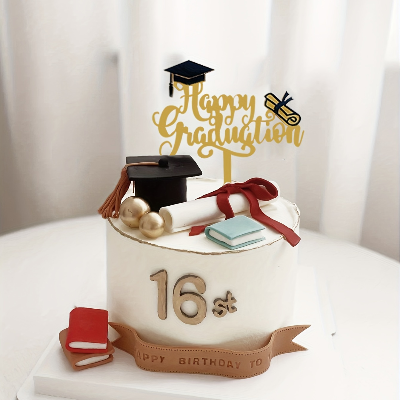 

1pc Graduation Party Cake Topper, Cake Top Decoration, For Graduation Party