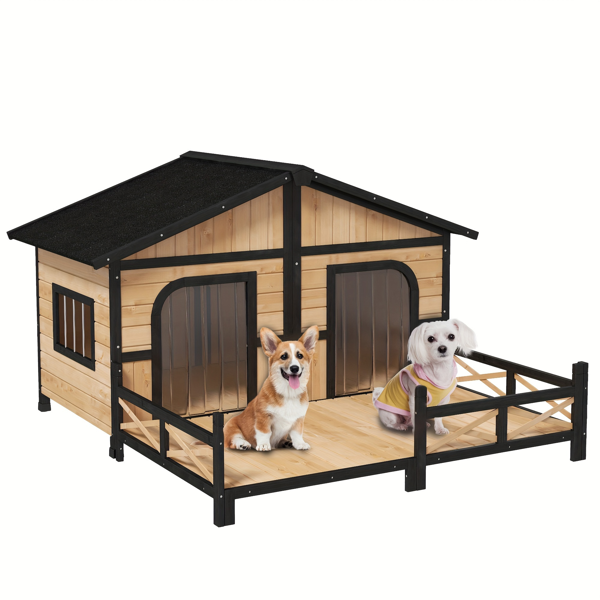 

Pawhut Wooden Dog Dog Kennel Elevated And , For Small And ,