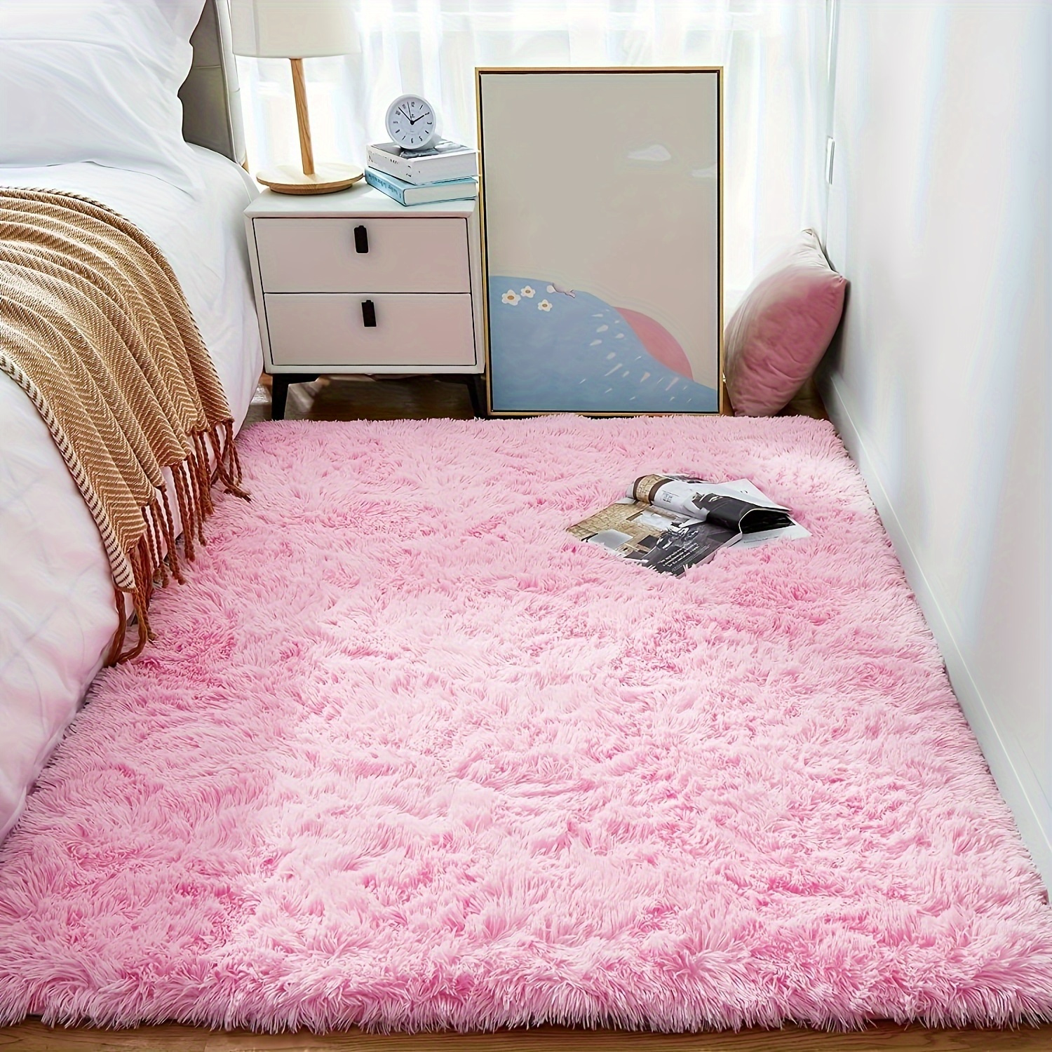 alfombras pequeñas para dormitorio Alfombra de mullida para dormitorio,  alfombra de de alfombras peludas de guardería peludas para habitación de  niños 60x90cm Magideal alfombras pequeñas para dormitorio