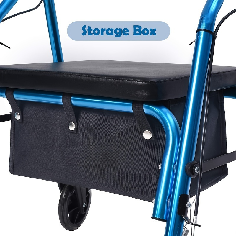 

Rollator Walker Basket - Fabric, Under-seat Storage Bag For 4-wheel Walkers, Ideal For Seniors & Medical Use Walker Accessories For Seniors