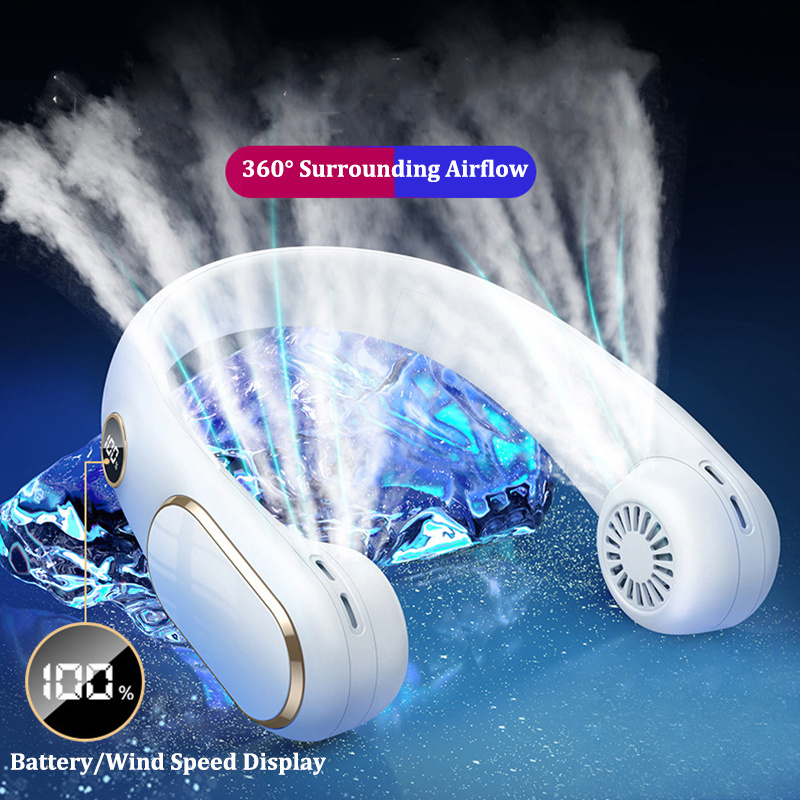 Astronaut Neck Hanging Fan, Leafless Cartoon Cute Mini Small Fan