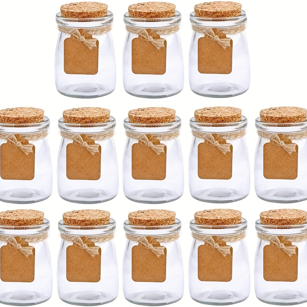 3pcs Mini Mason Jars 3.4oz - Regular Mouth Mason Jar with Lids, Small Glass Canning Jar for Spice, Jam, Honey, Jelly, Dessert, Shower Wedding Favors