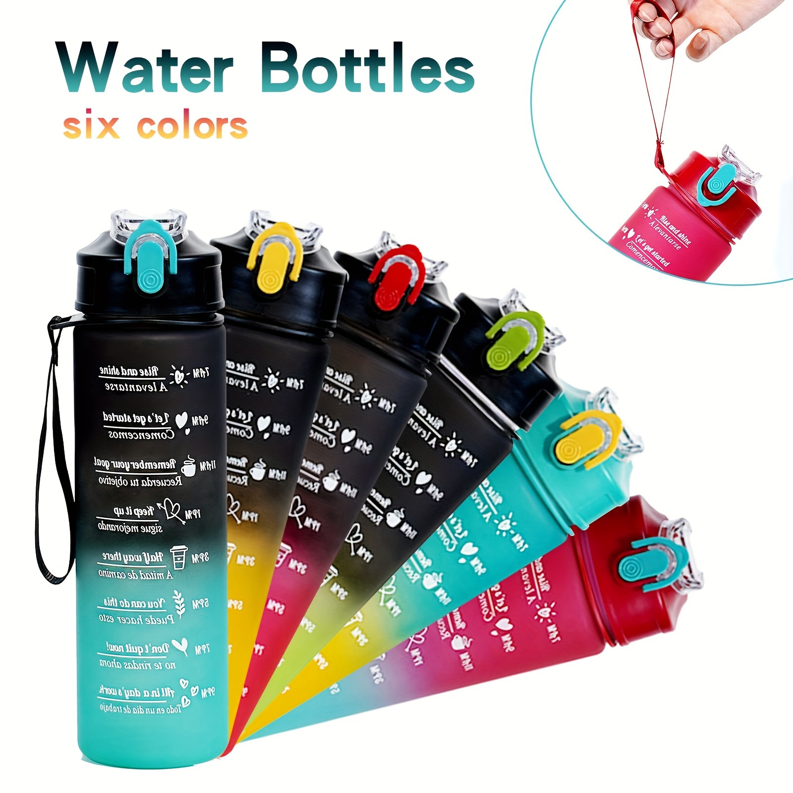 

1pc, 300ml/800ml Water Bottle Large Capacity, Drinking Water Bottle, Outdoor Sport Bottle, Suitable For Outdoor Sports, Fitness, Camping Portable Travel Cup