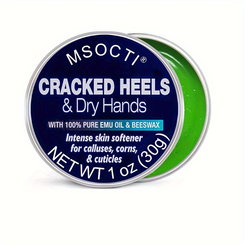 

30g Cracked Heels & Dry Hands Intense Skin Softener -for Dead Skin Cuticle,fast- Penetrating Hydrating Moisturizer, Made W/ 100% Pure Emu Oil & Beeswax,foot Cream
