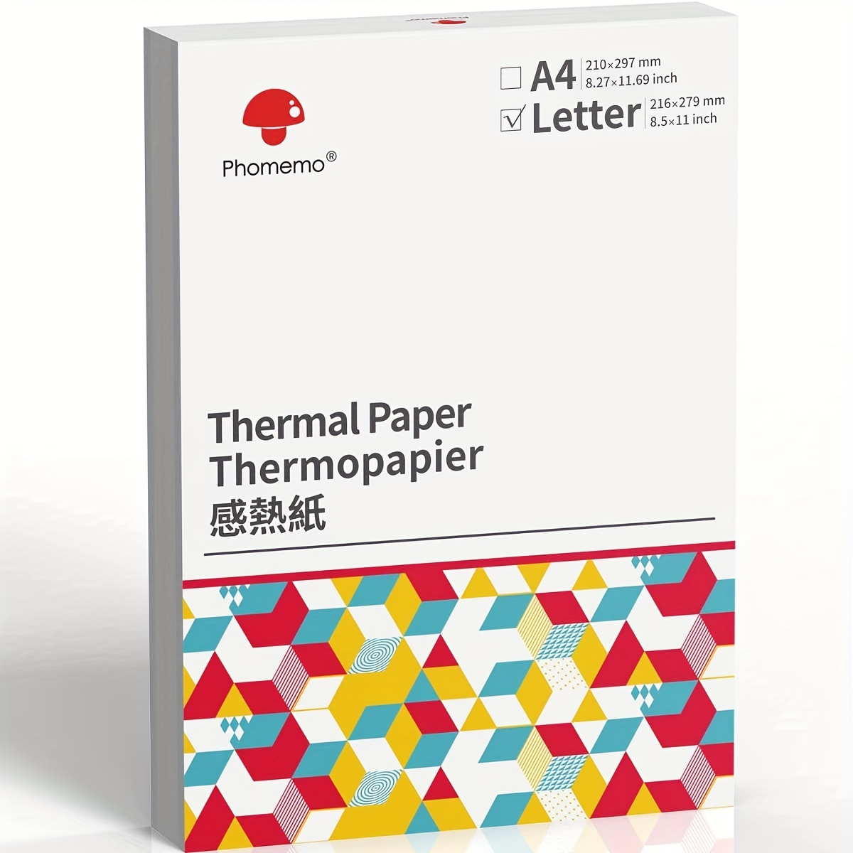 

Phomemo Us Letter Thermal Paper, Advanced Thermal Printing, Phomemo Thermal Paper For Colorwing M08f-letter, Brother Pocketjet Pj762/pj763mfi, Hprt Mt800/mt800q Printer, 8.5" X 11", 200 Sheets