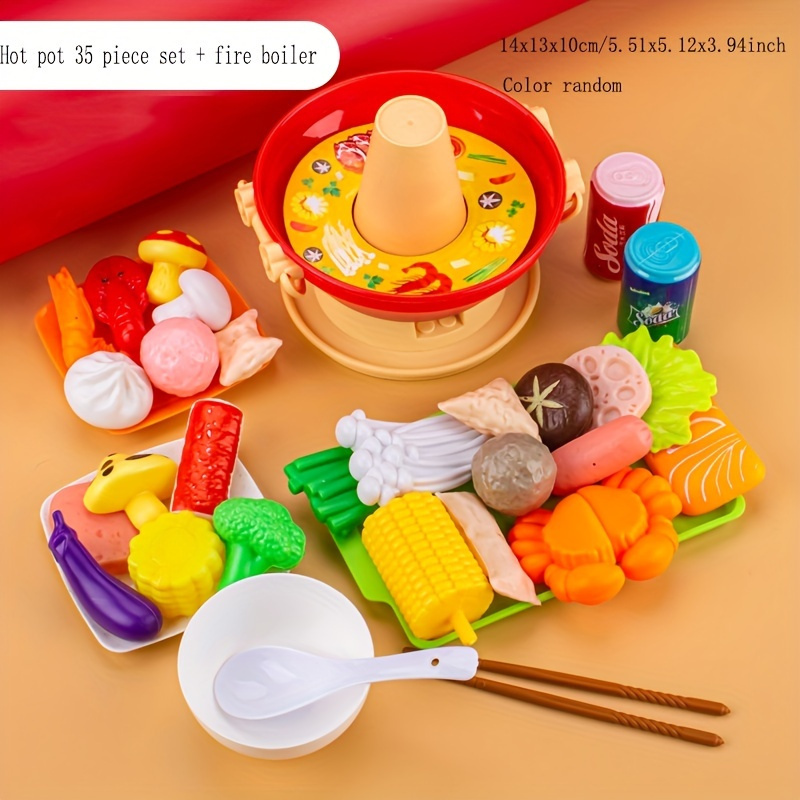  Cute Stone Kids Kitchen Pretend Play Toys,Play Cooking Set,  Cookware Pots and Pans Playset, Peeling and Cutting Play Food Toys, Cooking  Utensils Accessories, Learning Gift for Toddlers Baby Girls Boys 