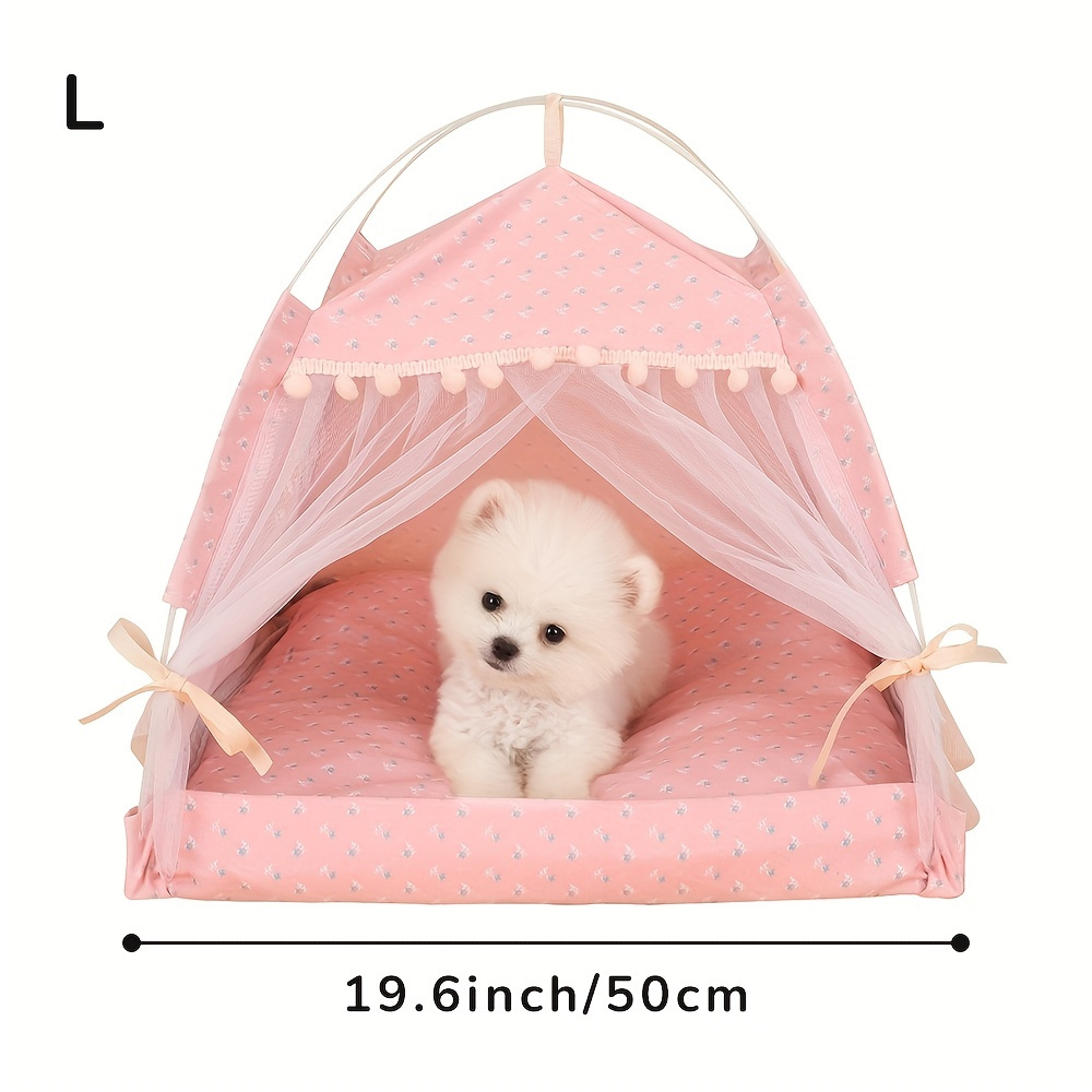 

Portable Pet Tent With Breathable Cushion - Perfect For Small Dogs And Cats