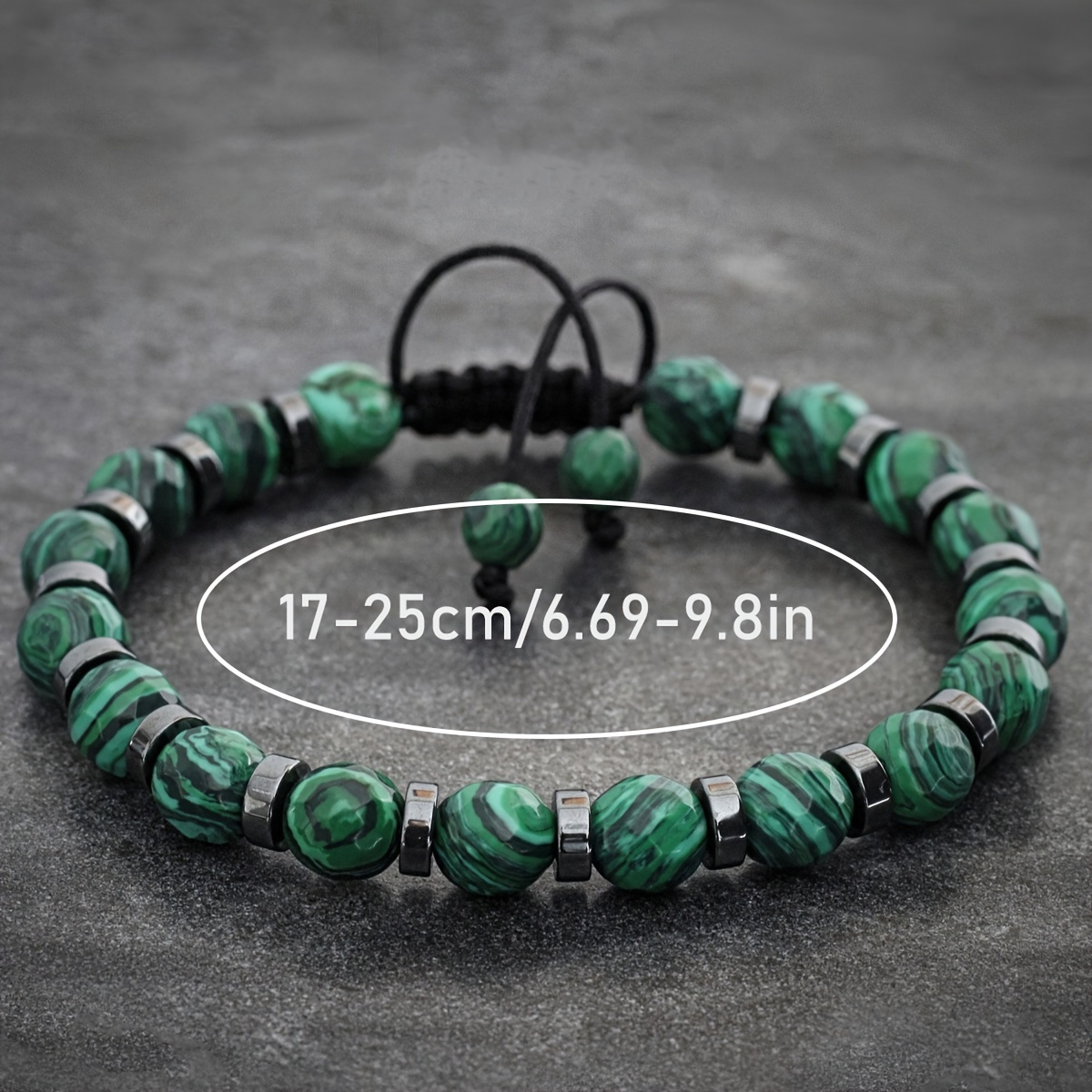 

1pc Fashionable Malachite Bracelet, Natural Stone Beads Bracelet, Gift For Men And Women, Father's Day Gift