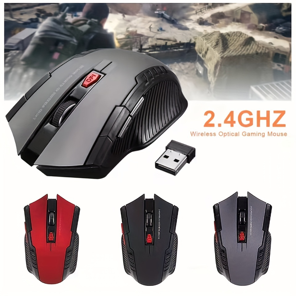 

1pc 2.4ghz Wireless Mouse Optical Mouse Gamer With Usb Receiver 1600dpi Gaming Mouse For Computer Pc Laptop Accessories