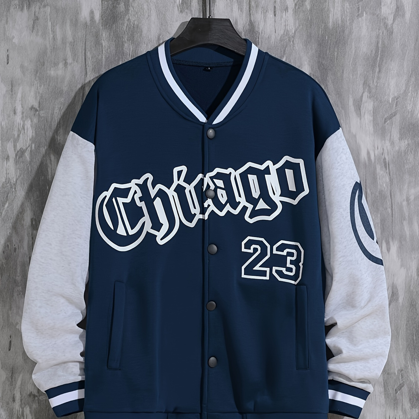 

Spring And Autumn Street Men's Fashion Trend Loose Casual Baseball Uniform Jacket, Suitable For Outdoor And Dating