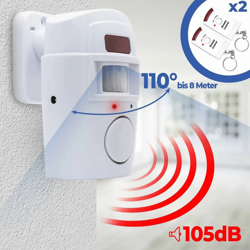 

1 Set Smart Home Security Pir Alert Infrared Sensor Alarm System Anti-theft Human Motion Detector 105db Siren With 2pcs Remote Controller