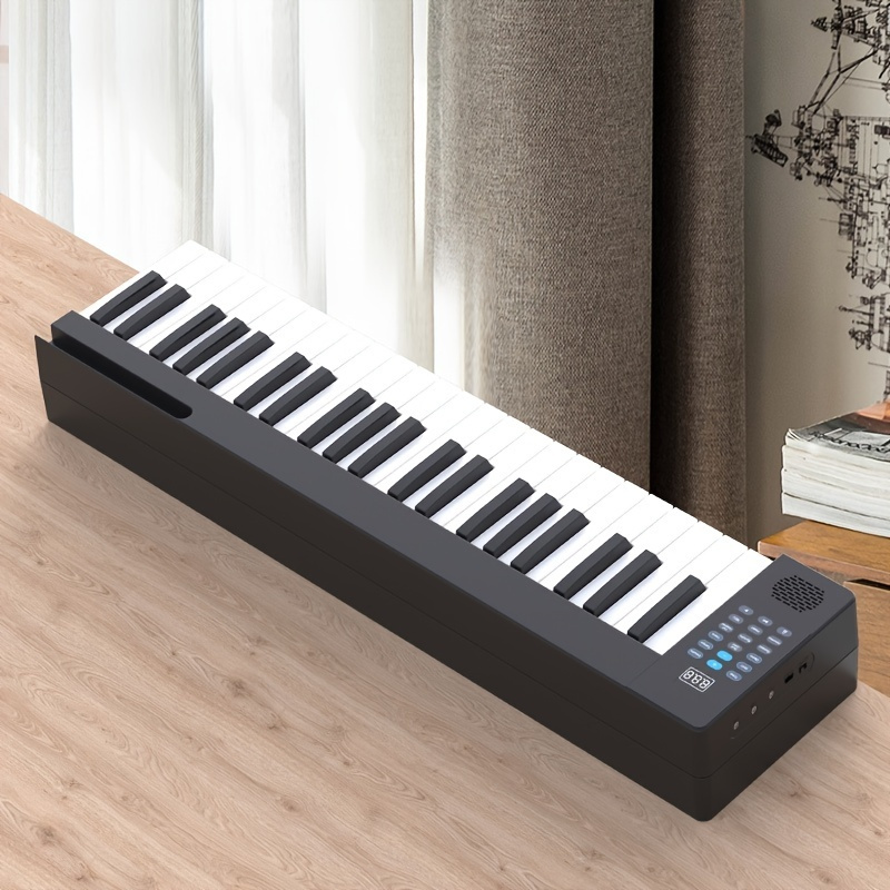 Piano Digital Multifuncional Dobrável, 88 teclas, Teclado eletrônico  portátil, Instrumentos musicais para estudantes