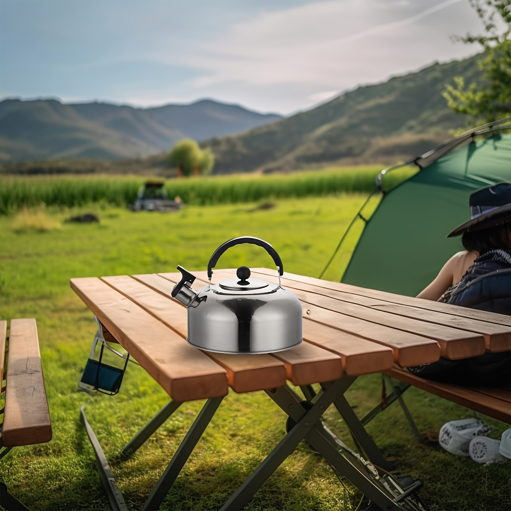 1L Stainless Steel Outdoor Camping Boil Water Kettle Portable Lightweight  Coffee Pot Picnic Tea Kettles Hiking Tourism Cookware