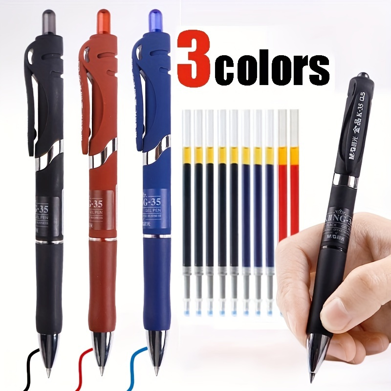 

23pcs Gel Pens & Refills Set Stationery Kawaii Writing Pens Black/red/blue Ink 0.5 Mm Blue Ballpoint Pen Office School Supplies