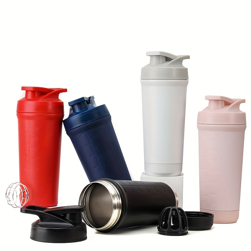 Leak proof Protein Shaker Bottle With Detachable Straw And - Temu