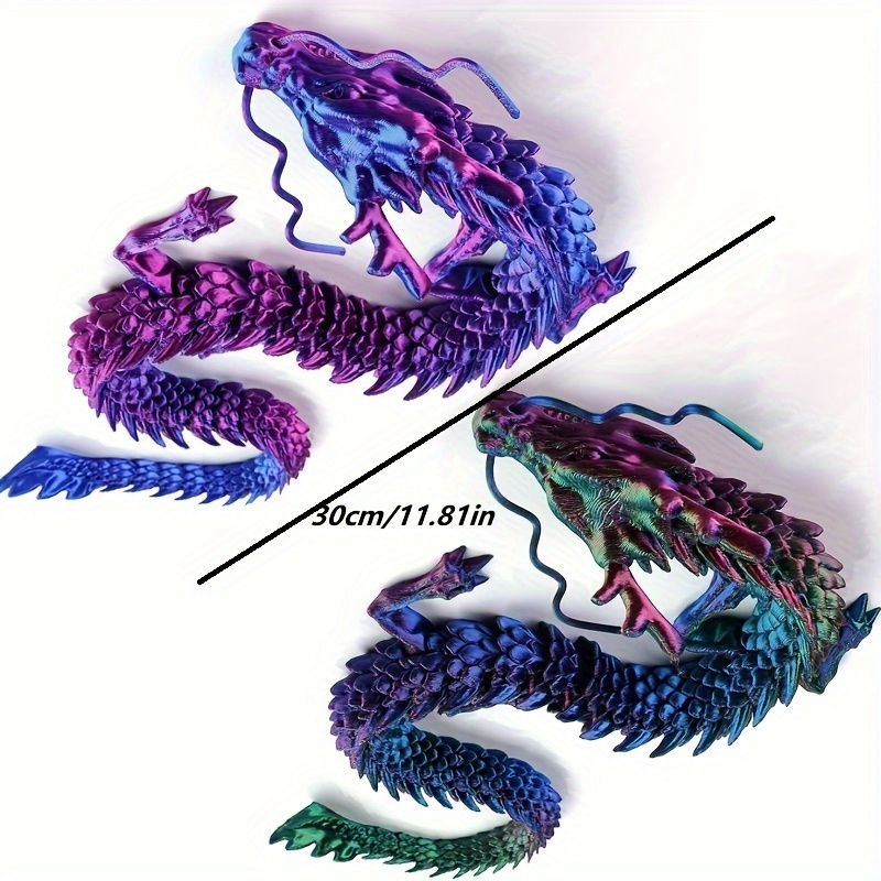 

3d Printing Dragon Ornament Crafts Dragon Year Gift Joint Can Be Activated Creative Hand-made Dragon Ornament Halloween Gift