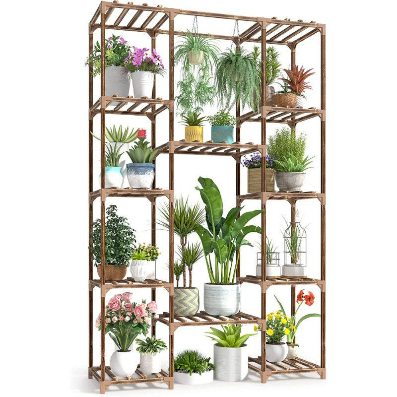 7 tier Wooden Flower Pot Stand Rack Stable Flower Pot - Temu