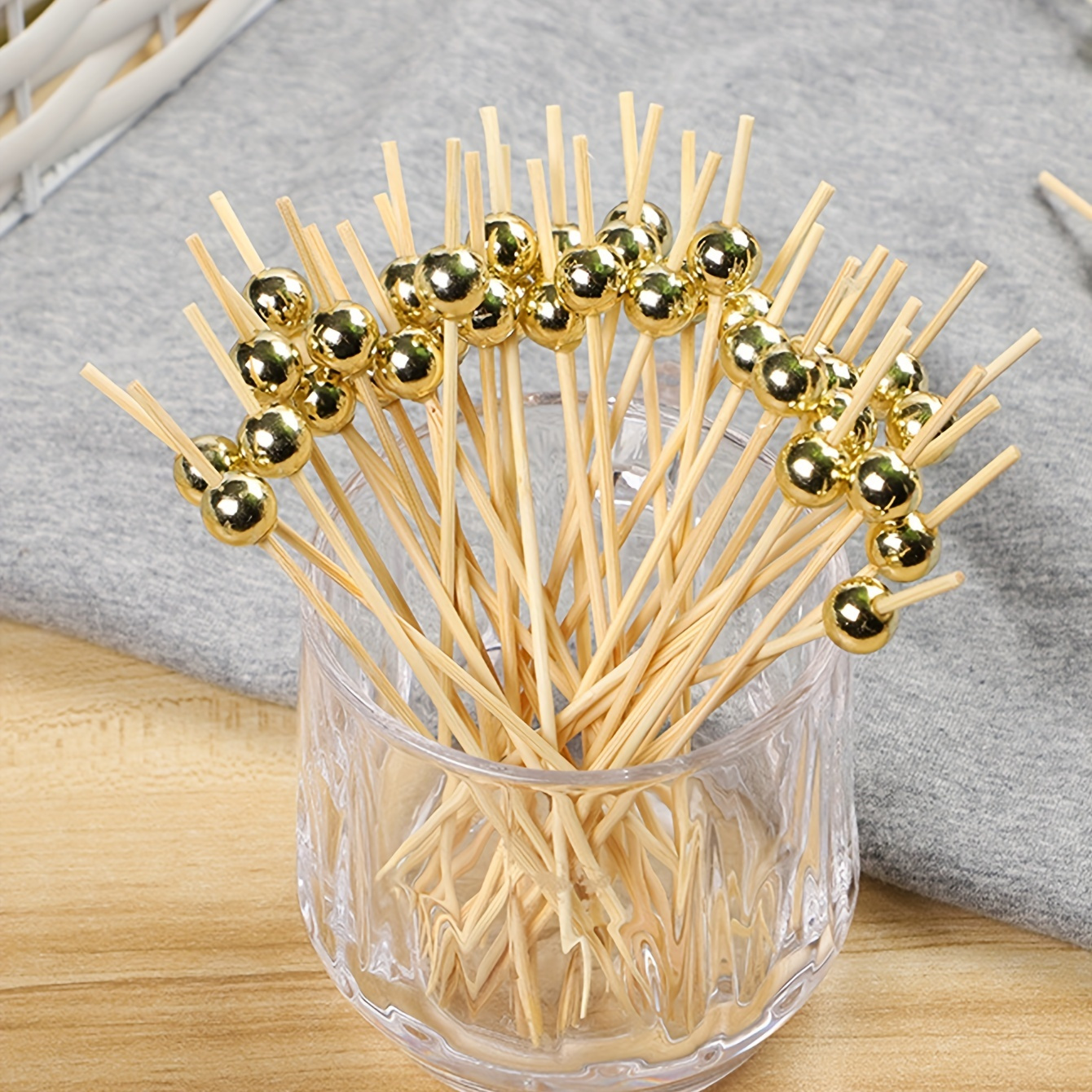 8 Pcs Swizzle Sticks Metal Fruit Needle Fancy Toothpicks Juice
