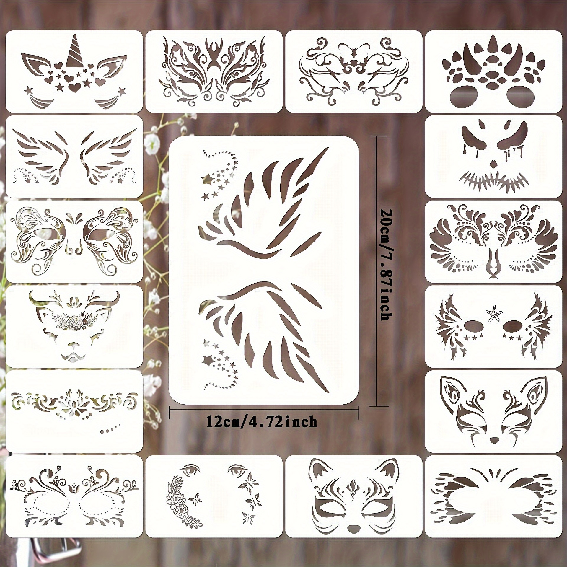 2 Pairs /4 Sheets Hand Henna Stencils For Body Paint,Flower Glitter  Airbrush Mehndi Henna Tattoo Juice Templates 2 Pairs 21*12cm - AliExpress
