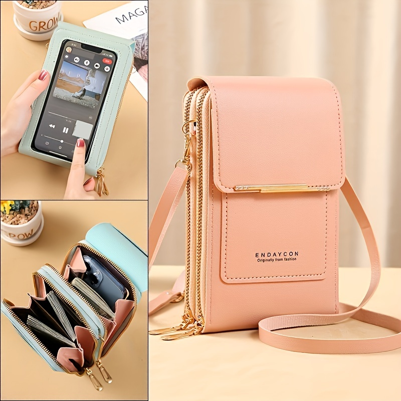 Small Crossbody Cell Phone Bag for Women, Chain Strap Fashion Mini Shoulder Purse  Wallet Hasp Travel Handbag Case for iPhone 11 Se 2020 11 Pro Xr X Xs Max  8/7/6 Plus LG