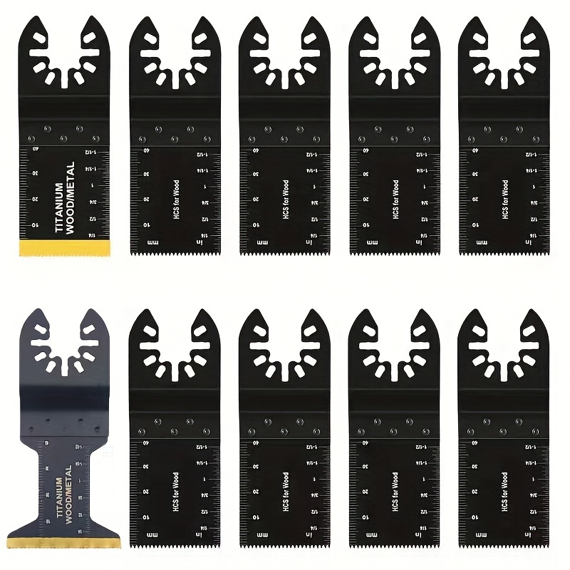 

10pcs Oscillating Saw Blades, Wood/metal/plastic Cutting Set, Professional Universal Multitool, Quick Release, Saw Blades, Sharp Saw Blades, Multitool Blade