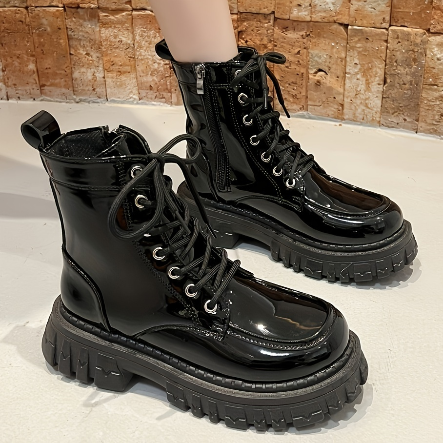 Botas Militares Con Plataforma Y Tacon Grueso Temu Mexico