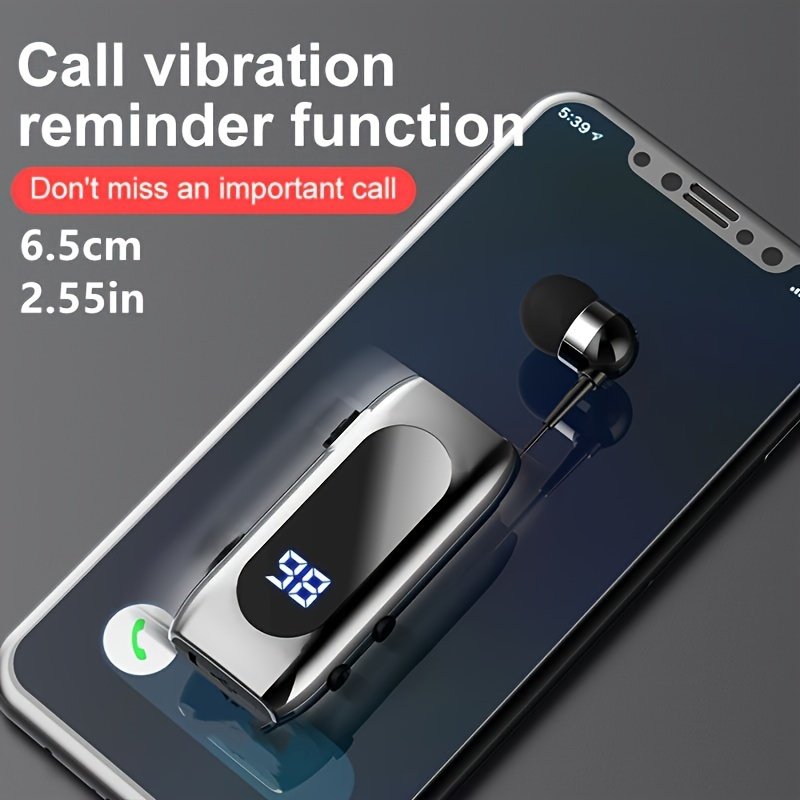 

New Lavalier Wireless Headset, Noise Reduction, Super Long Battery Life, Standby, In-ear Clip Type C, Fast Charging, For Driving, Cycling, Driving Novel, High Volume, Can Make And Receive Calls