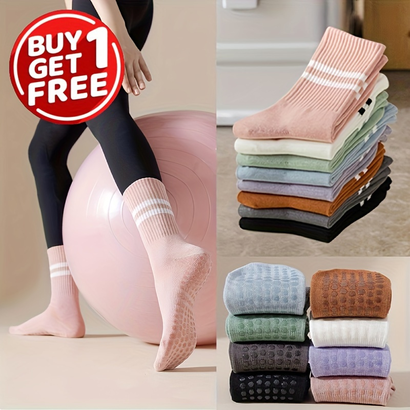 Women's Cross Strap Non slip Yoga Socks Grips In Pilates - Temu Canada