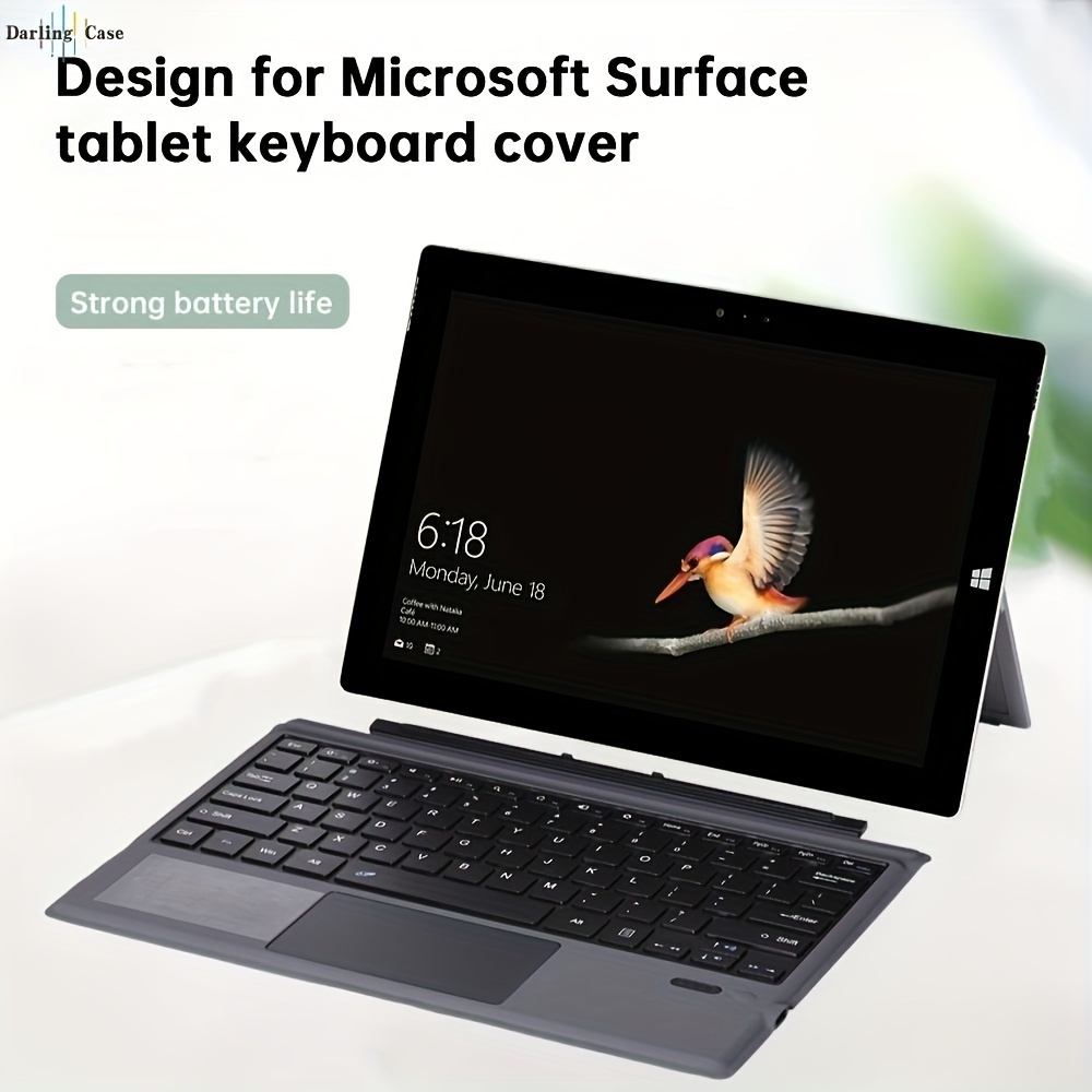 Fintie Microsoft Surface Pro 6 / Surface Pro 5 / Pro 4 / Pro 3 Cover,  Backlit Slim Portable Keyboard w/ Built-in Battery 