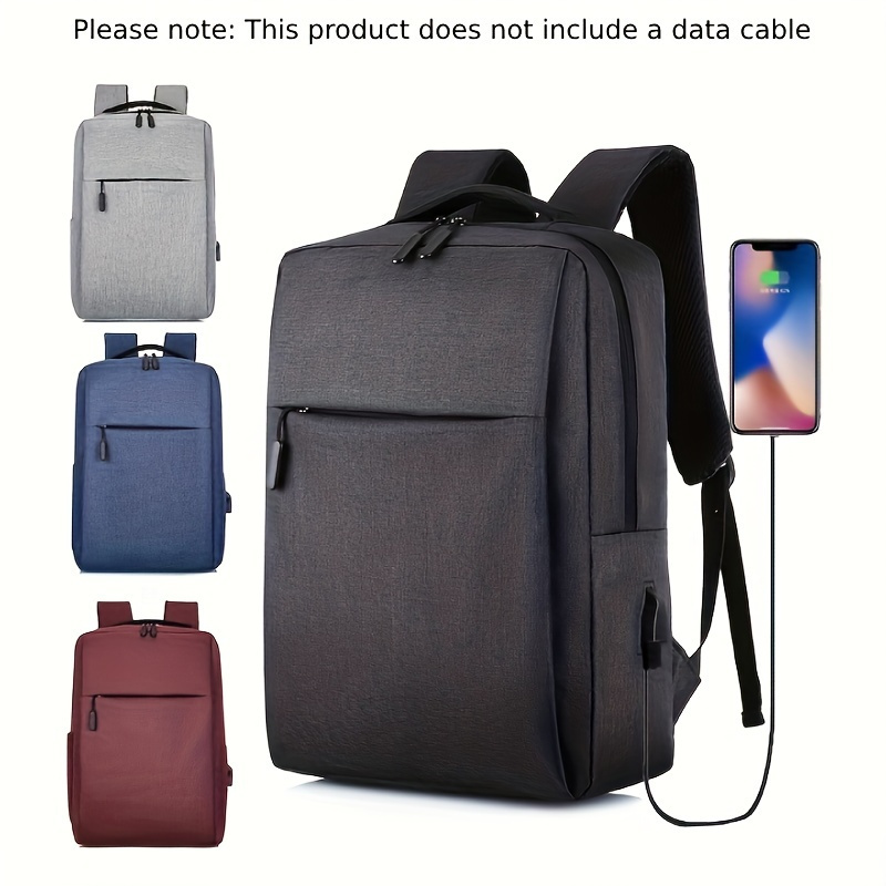 

Business Laptop Backpack, Outdoor Leisure Wear-resistant Travel Bag, Casual School Bag With Usb Charging Port