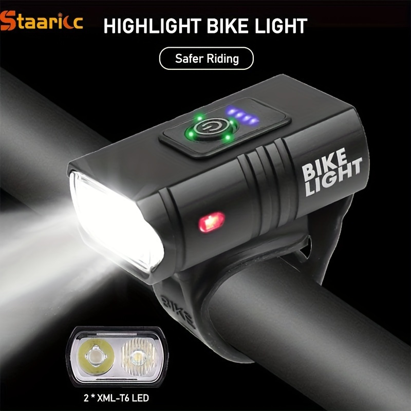 

1pc Rechargeable Bike Light Set Front And Tail Light For Safe Night Cycling Rotatable And Easy To Install Ideal For Mountain And Road Bikes