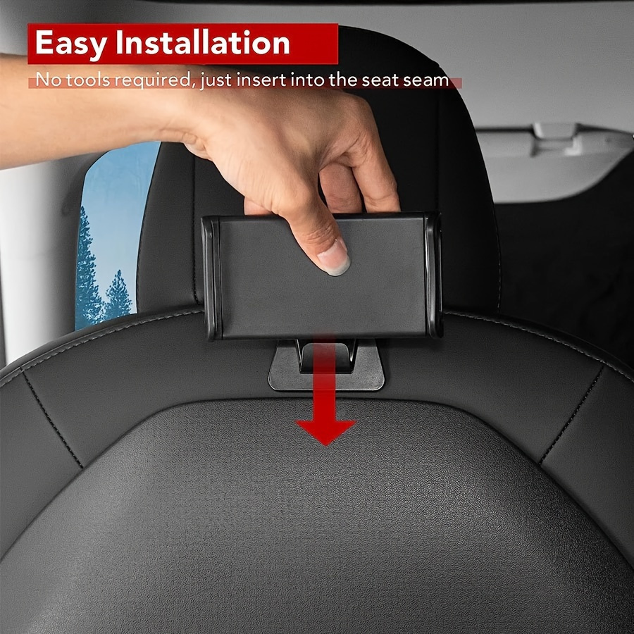 For Tesla Model 3 Y Back Seat Phone Holder Hook 360 Degree Rotate Stand  Auto Headrest Bracket For Tablet PC iPad Mini Support - AliExpress