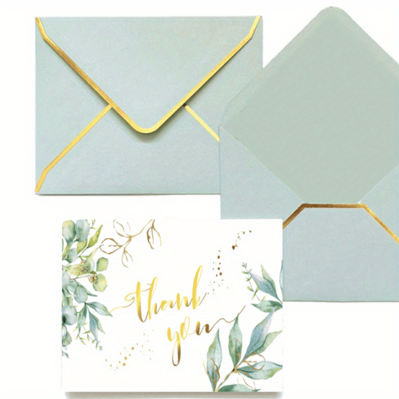 50 Pack 5x7 Ivory Envelopes for Wedding Invitations, A7 Size for Bridal  Shower Announcements with Gold Foil Edges