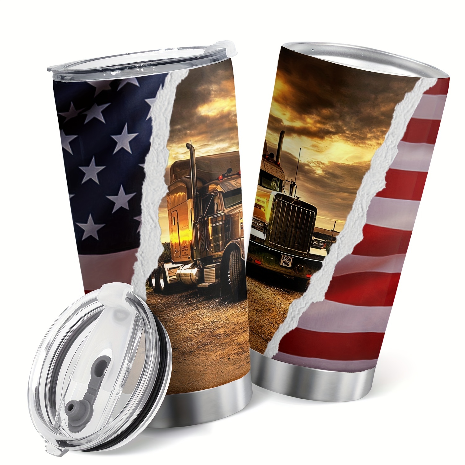 Double Wall Vacuum Insulated Coffee Mug American Flag - Temu