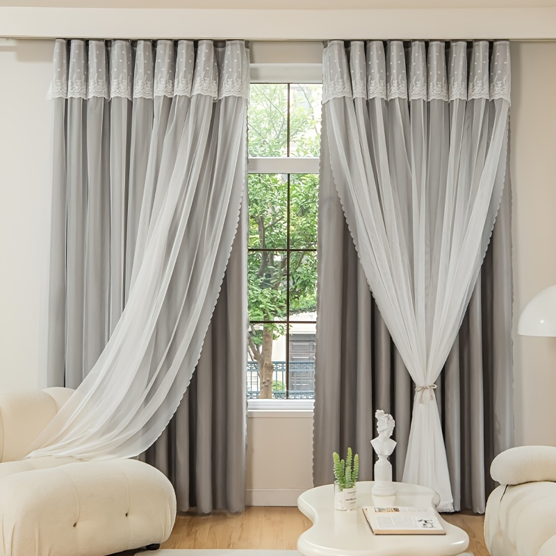 Cortinas de lino transparente, paneles de cortina blanca con bolsillo para  barra, cortinas de ventana ligeras, cortinas de ventana, tratamientos de  ventana de lino -  México