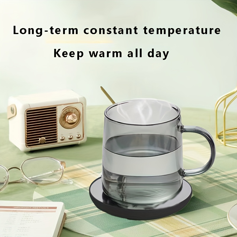 Cup Warmer Pad Mini Portable Coffee Mug Heating Tea Milk Keep Warm Heater  Gift Set - White 