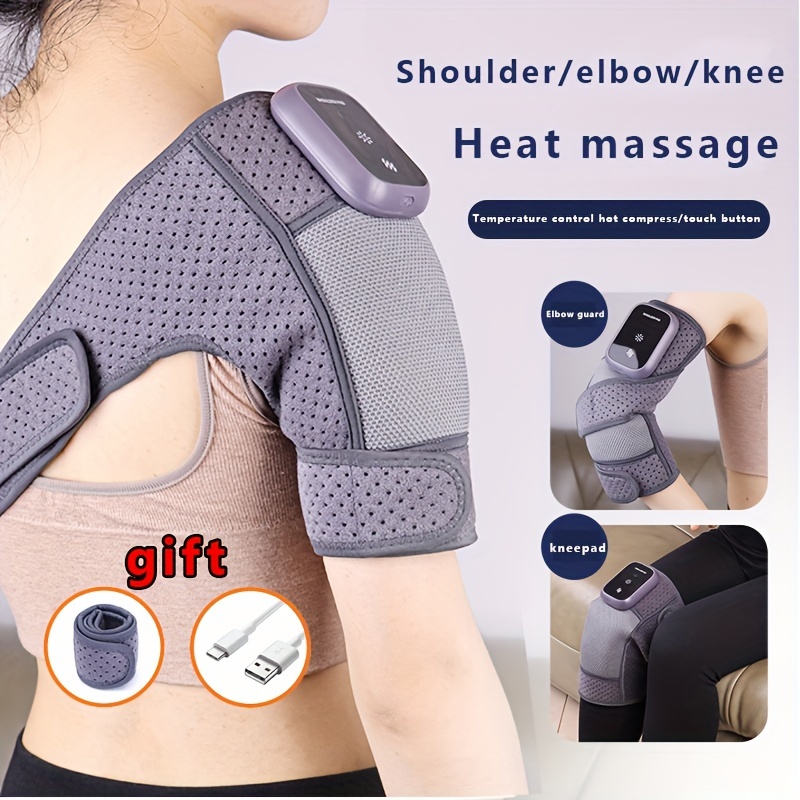 3 IN 1 Heated Vibration Shoulder Brace Support,Heating Vibration Massage  Protector Shoulder Strap,Shoulder Massager,Relieve Shoulder Muscle Pain Gift