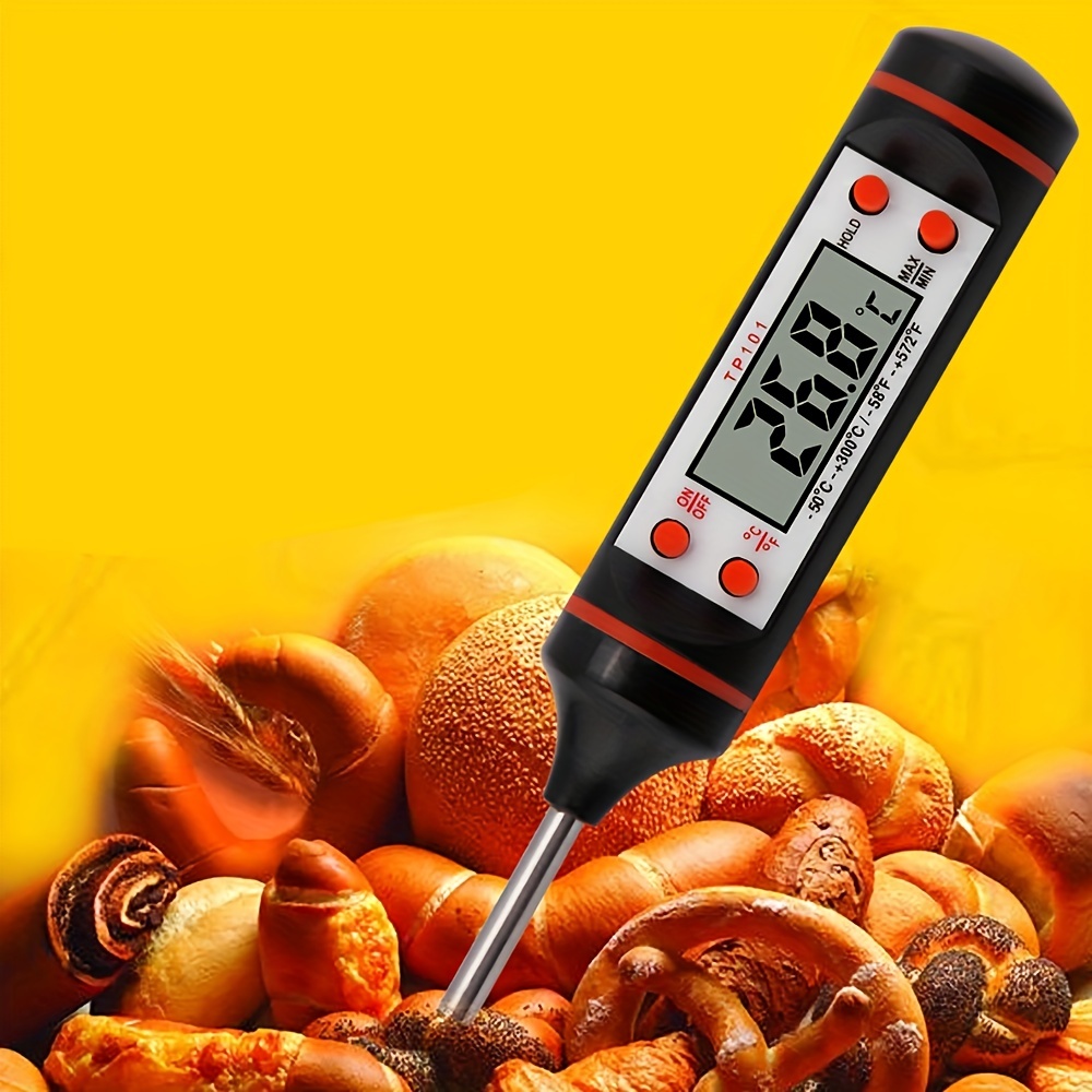 Meat Food Thermometer, Digital Candy Candle Thermometer, Cooking Kitchen  BBQ Grill Thermometer, Probe Instant Read Thermometer for Liquids Pork Milk