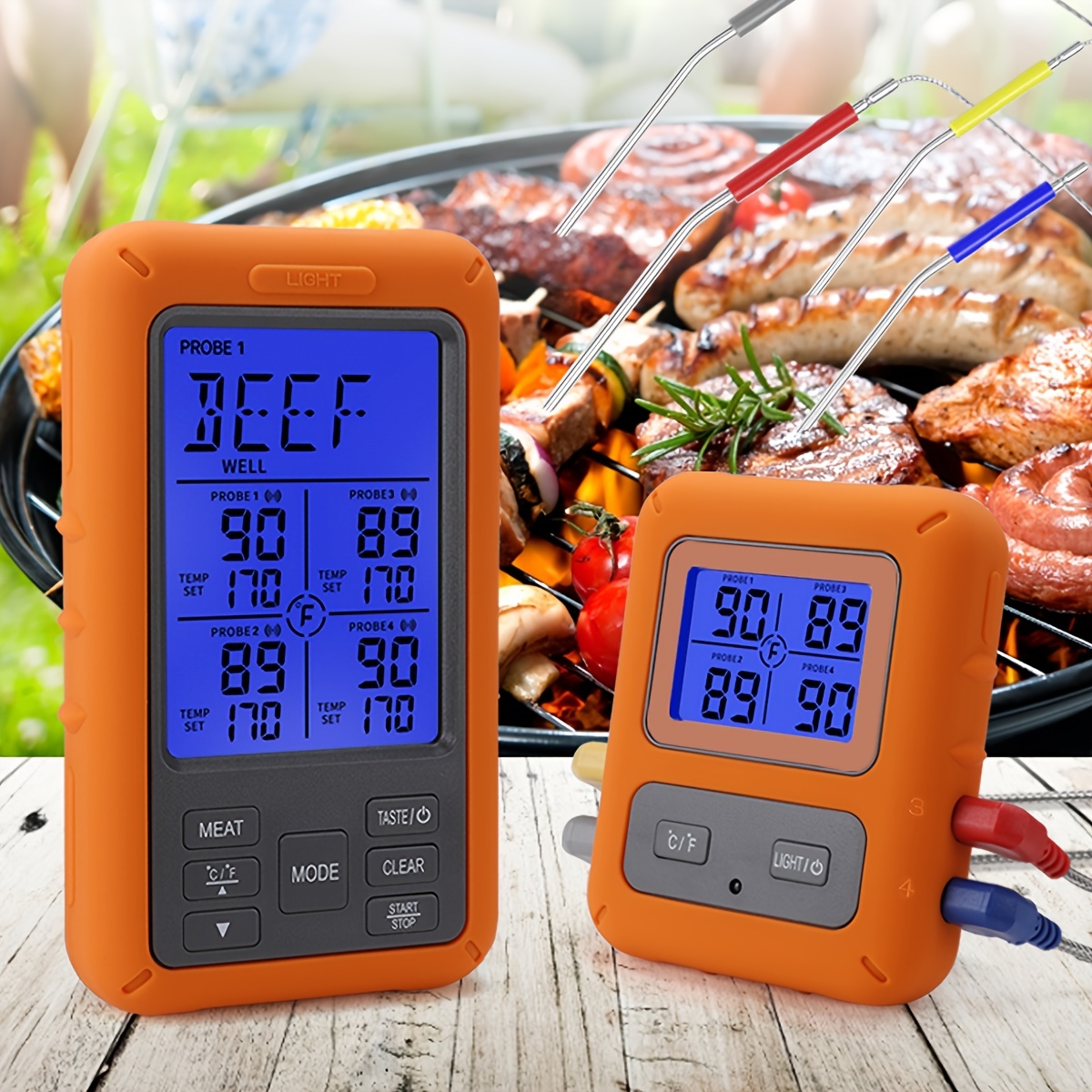 Digital Food Thermometer For Oil, Water, Meat - Accurate Kitchen Probe For  Barbecue, Baking, And Cooking - Instant Read With Lcd Display - Temu