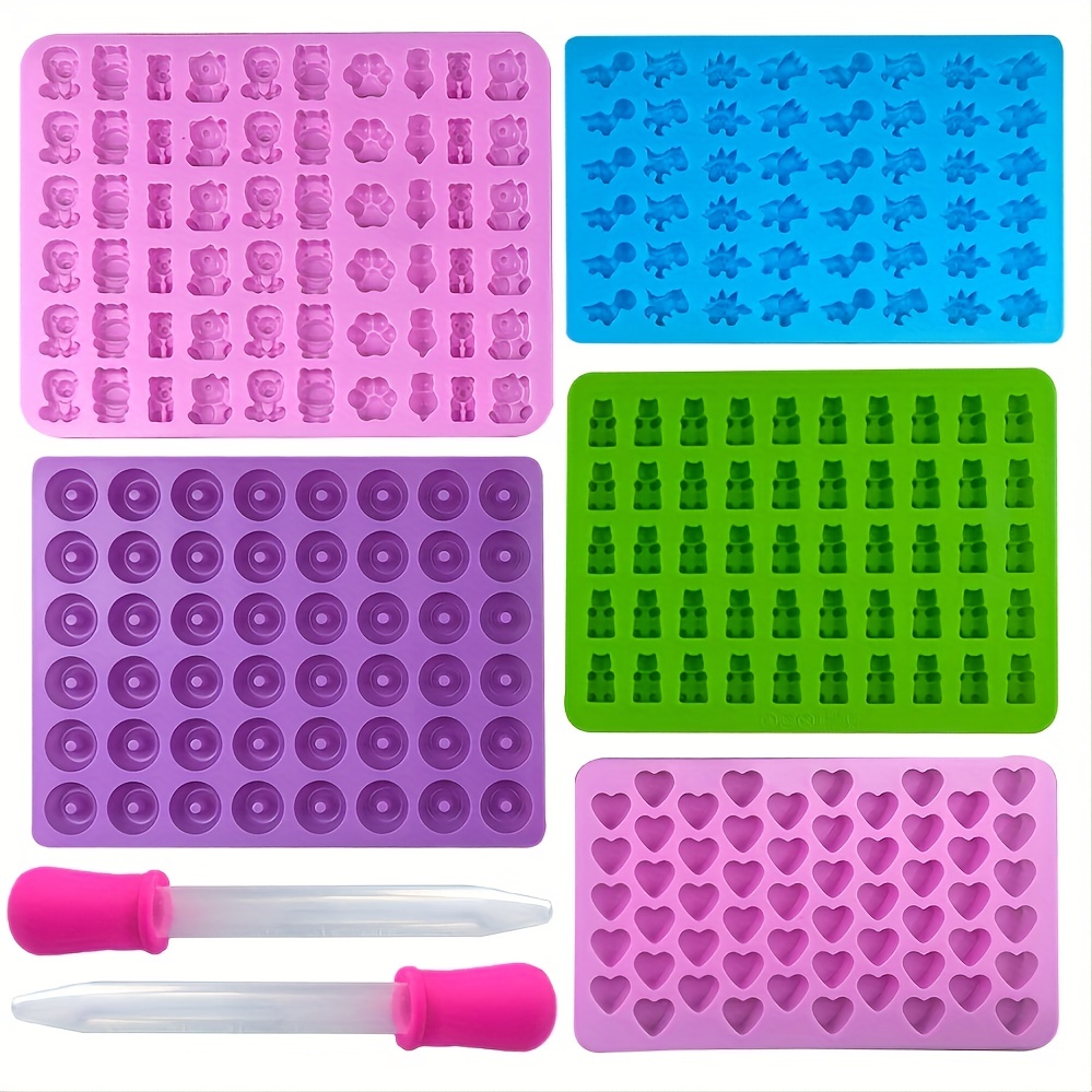 1pc Mini 45 Grid Cartoon Bear Shaped Wax And Gummy Candy Mold, Silicone  Dropper Mold Set
