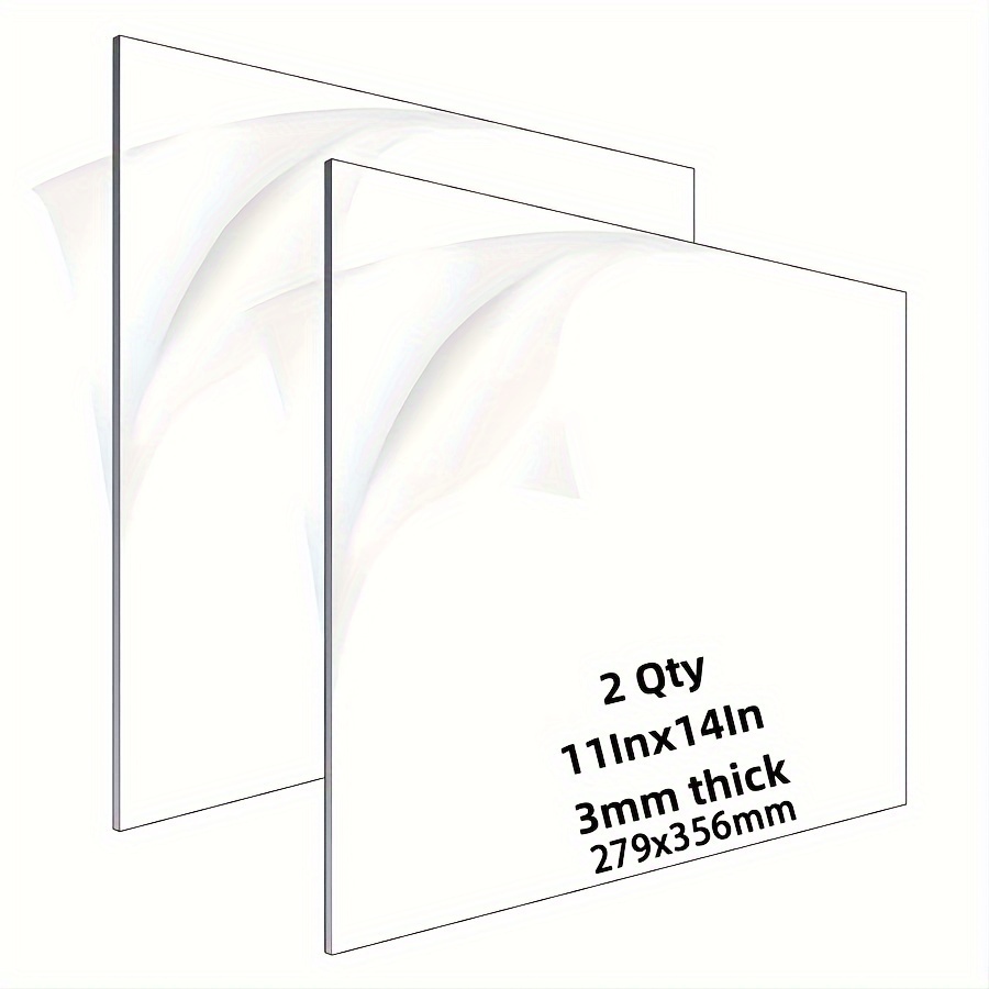 8x10 Clear Plastic Sheet, Thin & Flexible PET Alternative for Plexiglass or  Acrylic Glass, 5 Pack 